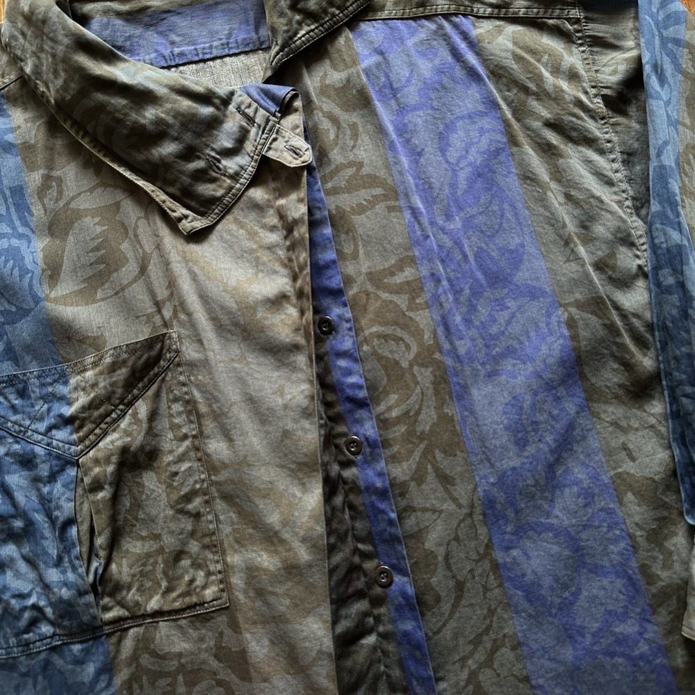 Vtg 80s Laurel Escada Asymetric Collar Tunic Blouse Women 40 Multicolor Floral - Picture 6 of 12
